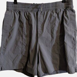 Columbia Drawstring Casual Nylon Shorts Men's Size L Gray Not Lined Side Pockets